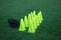 Vetru odolný kužel 23cm MEVA – set 10 ks - set-kuzel-10ks+taska-1/fluožltá