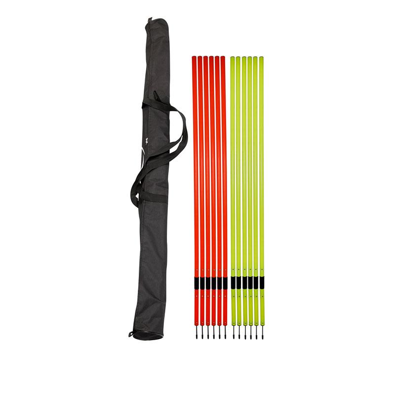 Tyč Slalomová kĺbová s gumou yellow 160cm - tyč s gumou