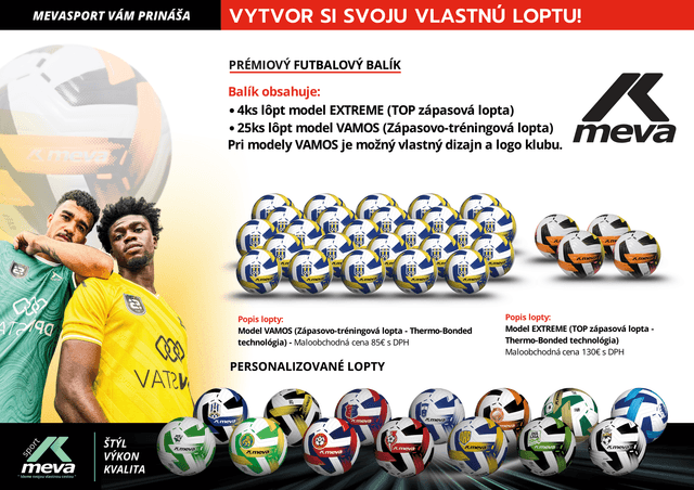 MEVA Prémiový futbalový balík 29 KS + vlastný dizajn - NEW VKNL OO1O