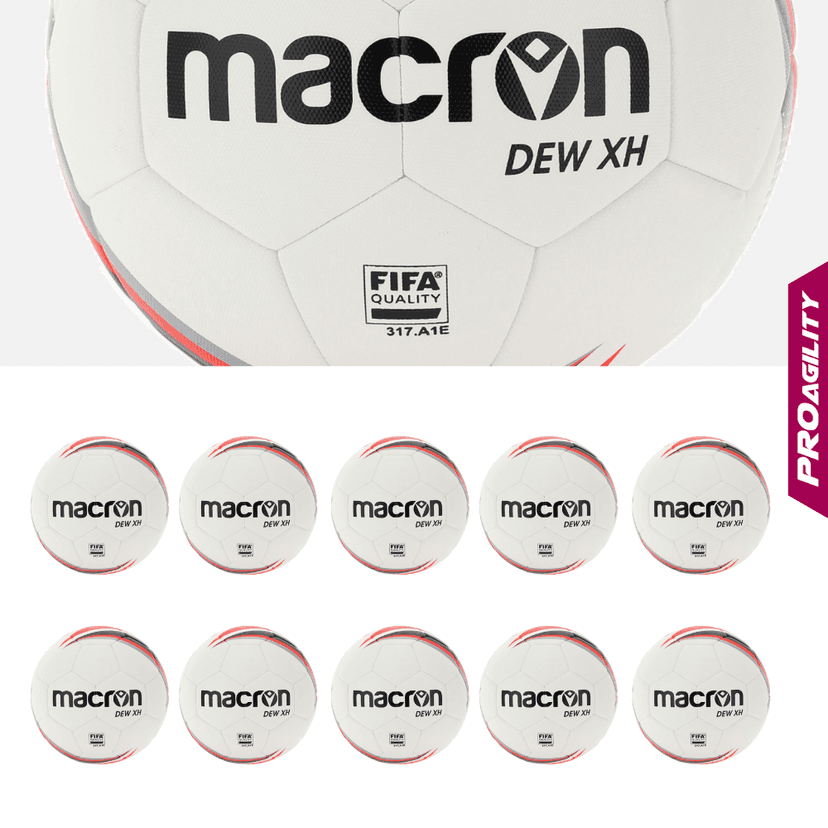 Set 10ks TOP tréningových lôpt MACRON DEW XH - 9899