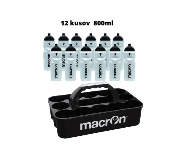 Držiak na fľaše + 12ks fľaša MACRON - 1991
