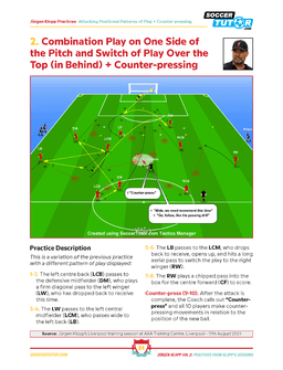 JURGEN KLOPP - 80 ATTACKING COMBINATIONS, FINISHING, POSITIONAL PATTERNS OF PLAY, TRANSITION & SSGS DIRECT FROM KLOPP'S TRAINING SESSIONS - VOL.2 - 6023