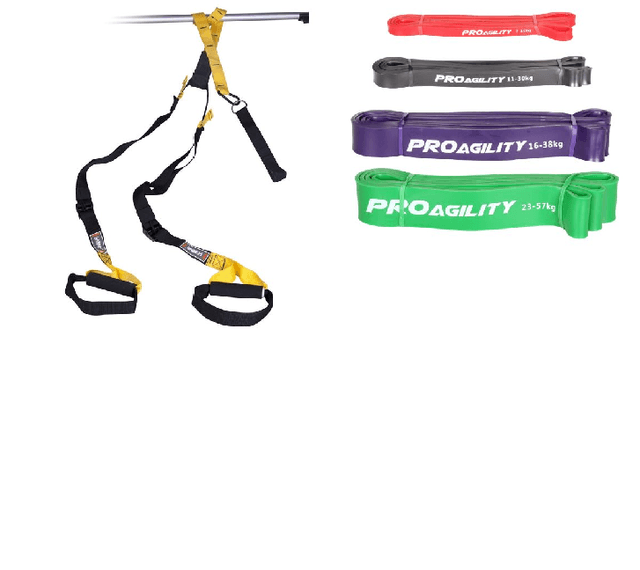 Sada odporových gúm a fitness pomôcok   - 9885