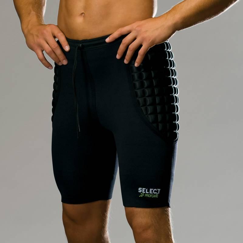 KOMPRESNÉ KRÁTNE BRANKÁRSKE NOHAVICE SELECT GOALKEEPER PANTS, BLACK - 243_BLACK/S