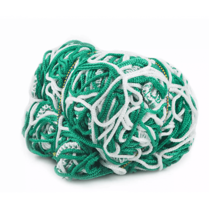 SIEŤ NA FUTBALOVÚ BRÁNKU 5X2 M 150/80CM/4MM PE, 2KS /GREEN-WHITE/ - 5x2x0,8x1,5m PE/4mm, green/white