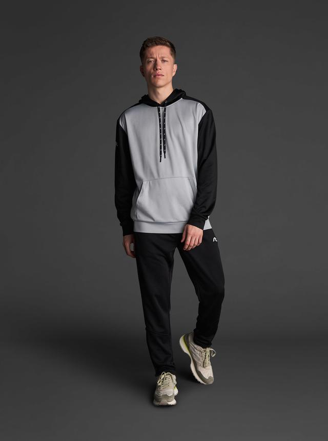 Mikina s kapucňou Musai Saba MU0307 - MU0307/4/sv.šedá-čierna