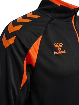 HUMMEL mikina hmlcore 2.0 half zip BLACK/ORANGE TIGER - 230833-2461-128