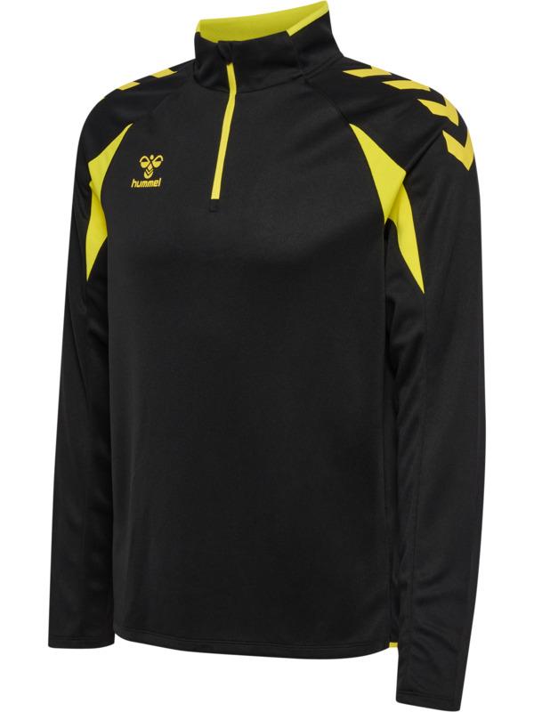 HUMMEL mikina hmlcore 2.0 half zip BLACK/BLAZING YELLOW - 230833-5138-128