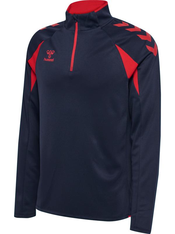 HUMMEL mikina hmlcore 2.0 half zip MARINE/TRUE RED - 230833-7276-128