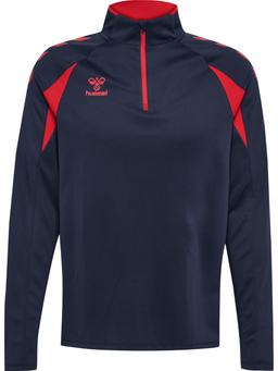 HUMMEL mikina hmlcore 2.0 half zip MARINE/TRUE RED - 230833-7276-128