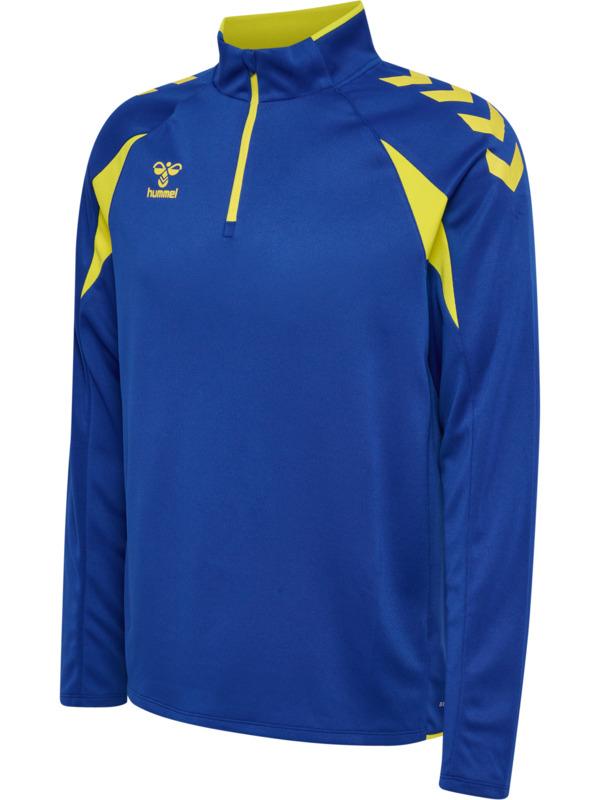 HUMMEL mikina hmlcore 2.0 half zip TRUE BLUE/BLAZING YELLOW - 230833-8606-128