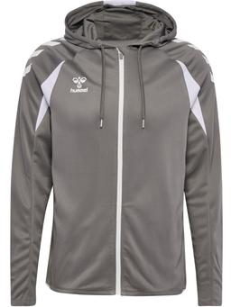HUMMEL mikina hmlCORE 2.0 ZIP HOODIE STEEL GRAY/WHITE - 230854-1299-116