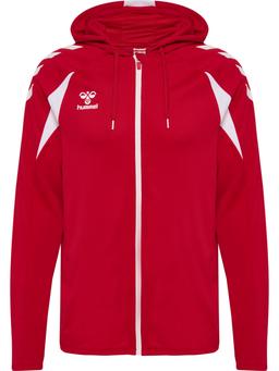 HUMMEL mikina hmlCORE 2.0 ZIP HOODIE TRUE RED/WHITE - 230854-3946-116