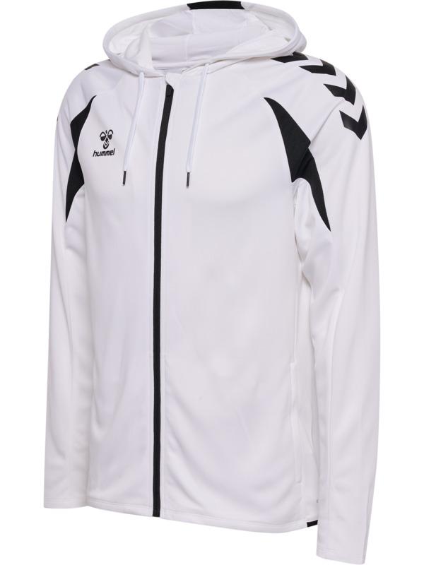 HUMMEL mikina hmlCORE 2.0 ZIP HOODIE WHITE/BLACK - 230854-9124-116