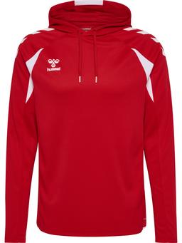 HUMMEL mikina HMLCORE 2.0 HOODIE RED/WHITE - 230856-3946-116