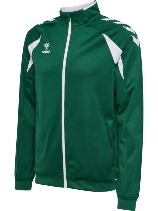 HUMMEL mikina hmlCORE 2.0 TRACK ZIP JACKET EVERGREEN/WHITE - 230860-6131-116