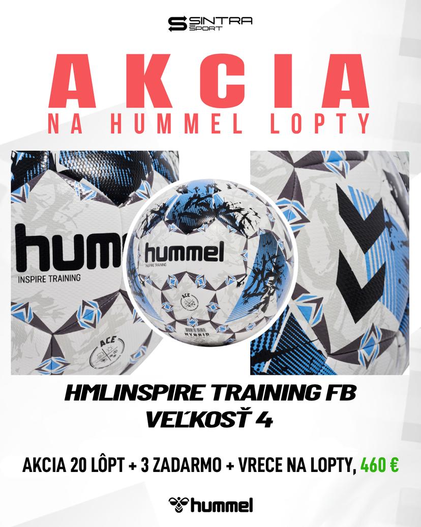Futbalová lopta HUMMEL HMLINSPIRE TRAINING FB veľ. 5  20 ks + 3 ks + vak ZADARMO - 234028-7863-20