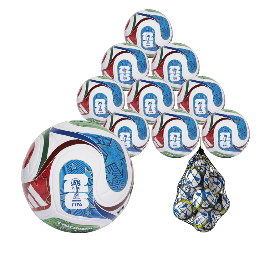 Tréningová lopta adidas WORLD CUP 2026 - TRIONDA LEAGUE - sada 10 ks + vak na lopty - JD8030-4-sada10-vak
