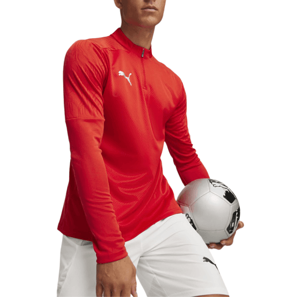 Tričko s dlhým rukávom Puma teamFINAL Training 1/4 Zip Top - 4099686833398