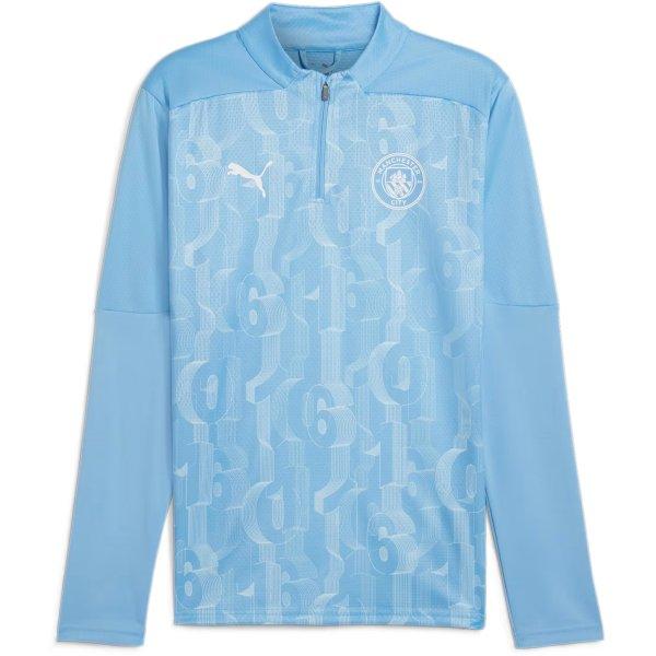 Tričko s dlhým rukávom Puma Manchester City Pre-match Quarter-Zip Top Men - 4067981255108