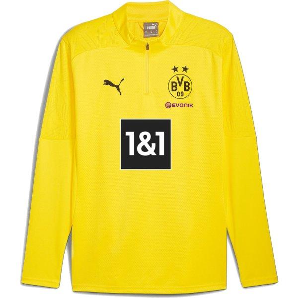 Tričko s dlhým rukávom Puma BVB Training 1/4 Zip Top with Sponsor - 4067984279194