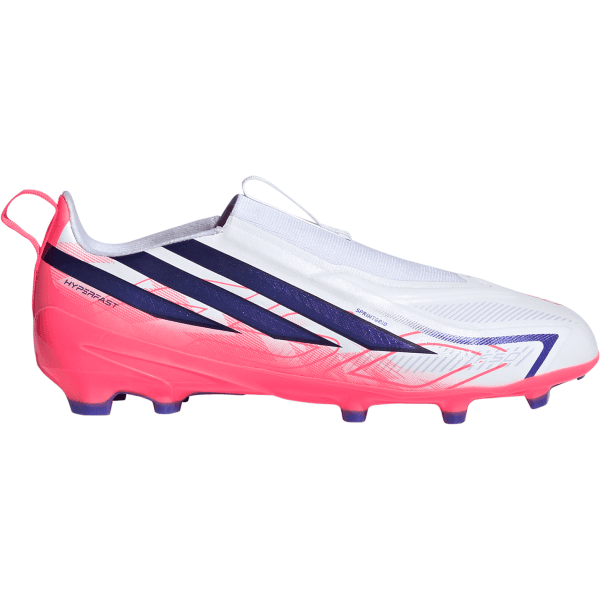 Detské bezšnúrkové kopačky adidas F50 Hyperfast League Laceless FG - 4068818016497