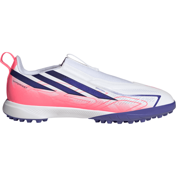 Detské kopačky bez šnurovania adidas F50 Hyperfast League Laceless TF - 4068818197431