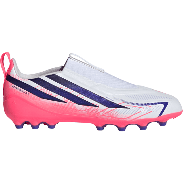 Detské bezšnúrové kopačky adidas F50 Hyperfast League Laceless AG - 4069994547553