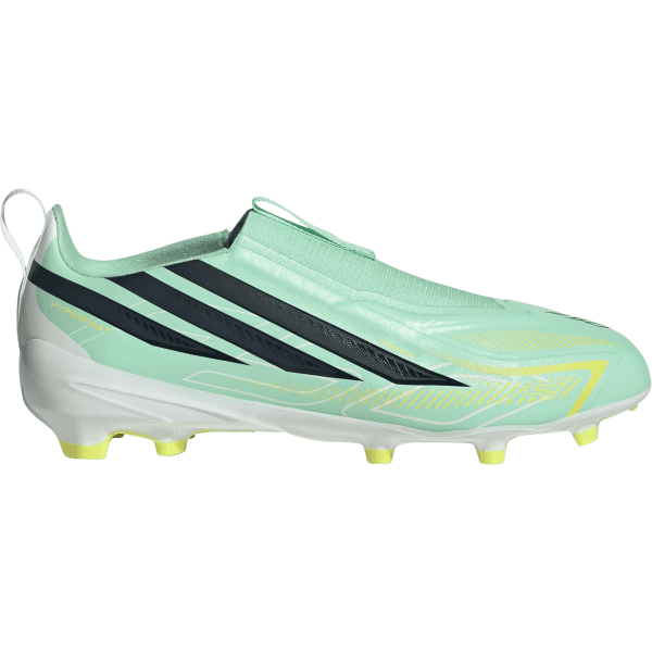 Detské bezšnúrkové kopačky adidas F50 Hyperfast League Laceless FG - 4068818016350