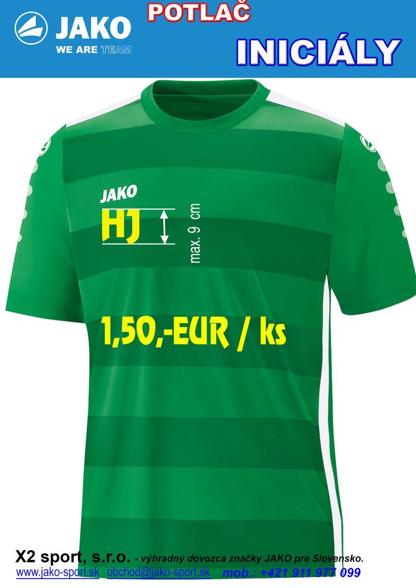 JAKO POTLAČ NA ARTIKLE JAKO - INICIÁLY - 170101