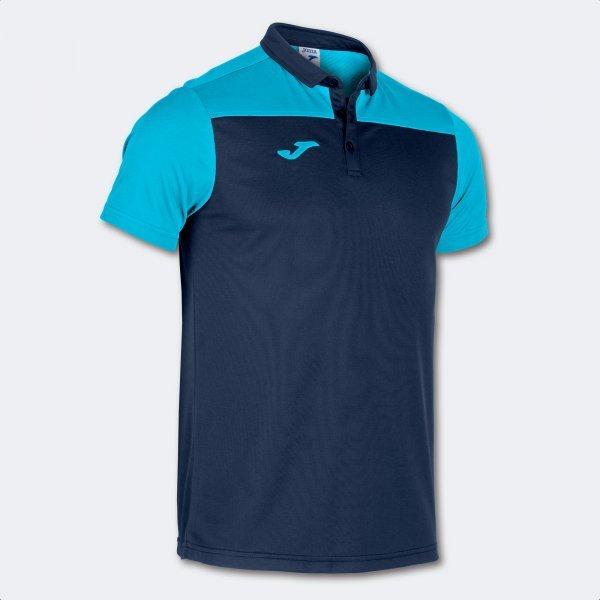 HOBBY II SHORT SLEEVE POLO NAVY FLUOR TURQUOISE - 101371.3422XL_380171