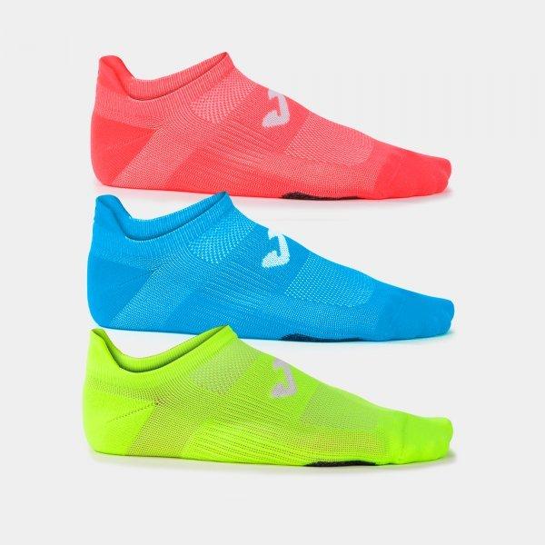 RUNNING NIGHT SOCKS FLUOR CORAL FLUOR YELLOW - 400776.64135-38_424805