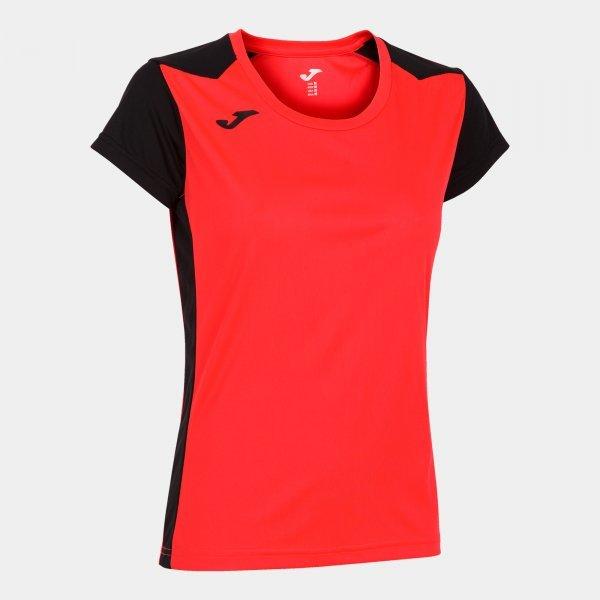 RECORD II SHORT SLEEVE T-SHIRT FLUOR CORAL BLACK - 901398.0412XL_409525