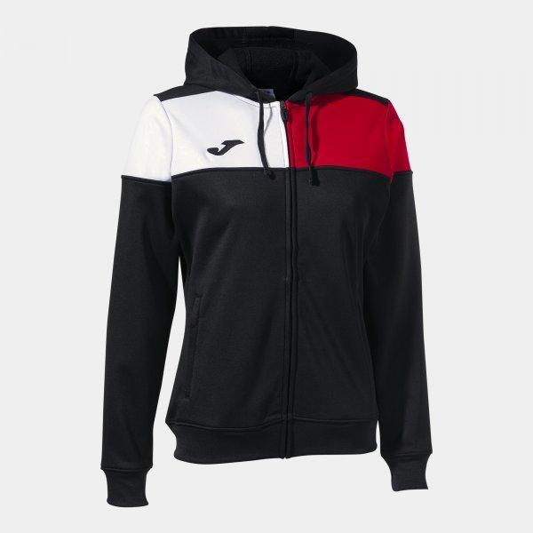 CREW V ZIP-UP HOODIE BLACK RED - 901863.1062XS_411916