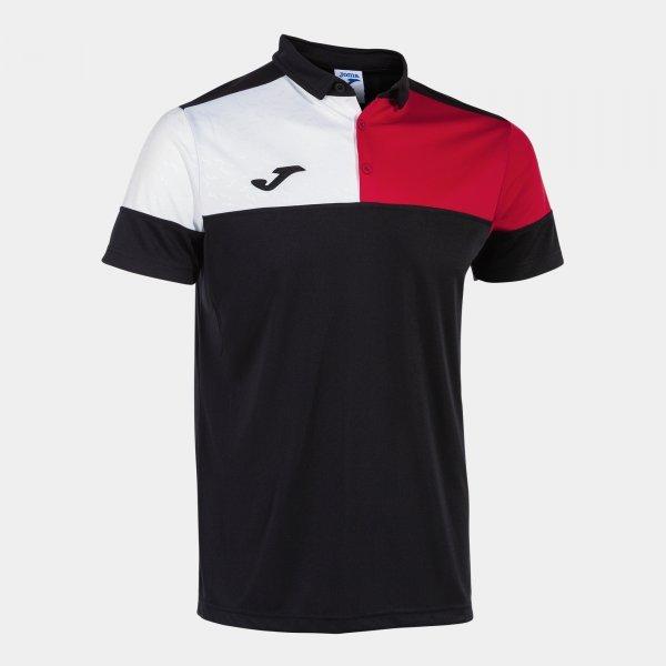 CREW V SHORT SLEEVE POLO BLACK RED - 103208.1062XS_390960