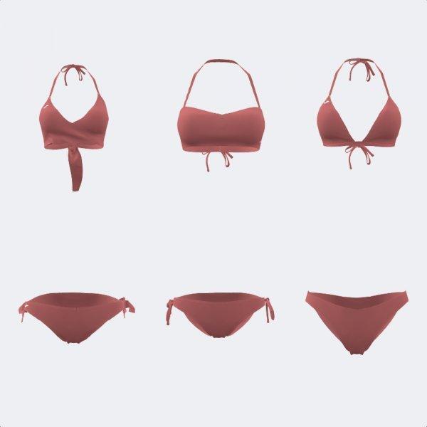 SANTA MÓNICA II BIKINI TOP + SWIMMING BOTTOMS BURGUNDY - 300088.684ONE SIZE_403852