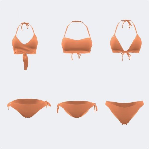 SANTA MÓNICA II BIKINI TOP + SWIMMING BOTTOMS ORANGE - 300088.829ONE SIZE_403856