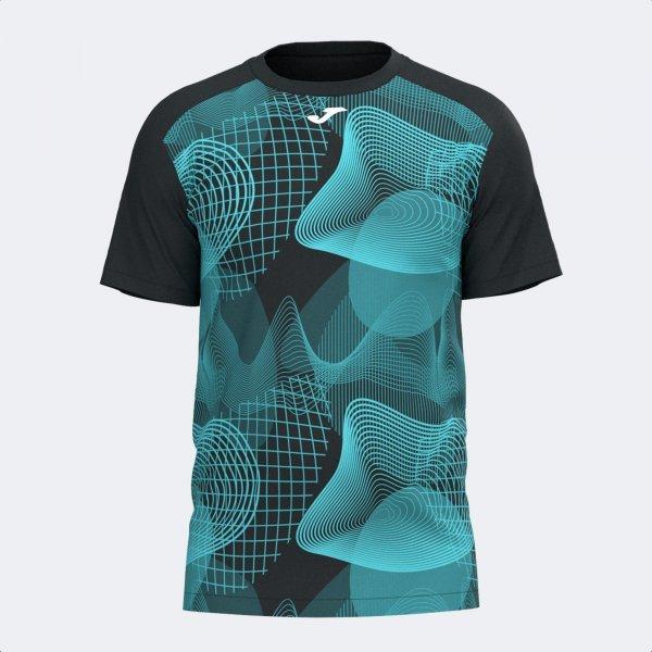 CHALLENGE SHORT SLEEVE T-SHIRT BLACK TURQUOISE - 103513.116M_366898