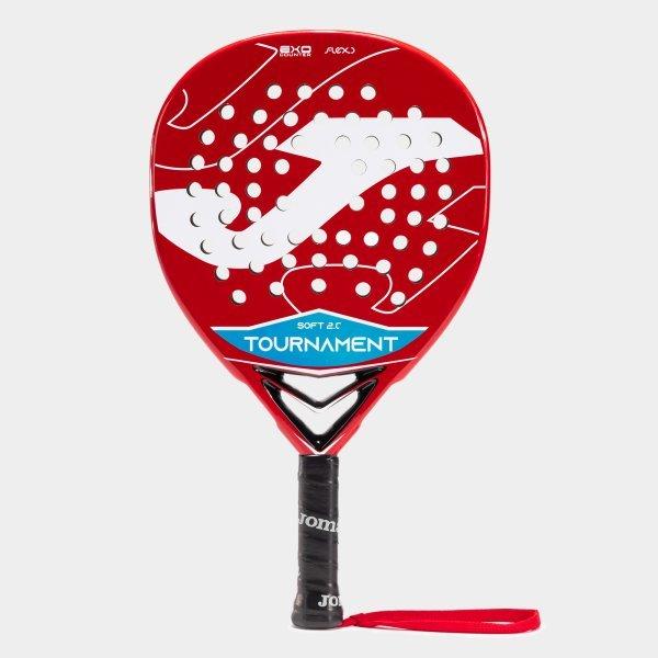 TOURNAMENT SOFT PADDLE RACKET RED WHITE - 401578.602ONE SIZE_321116