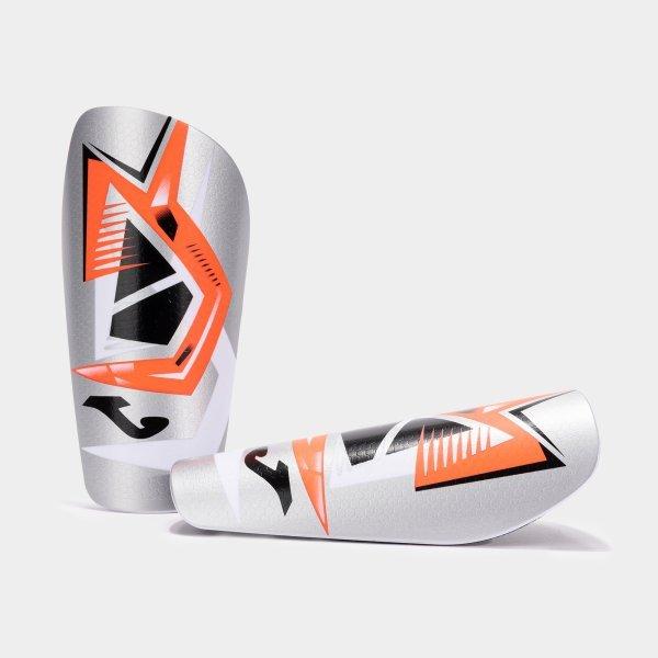 J-PRO SHIN GUARDS SILVER FLUOR CORAL - 401675.041L_367107
