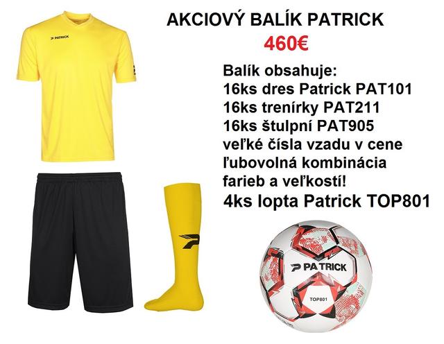 Akciový balík Patrick PAT101 / PAT211 - 16ks + lopty Patrick TOP801 - 4ks! - PAT_16_4