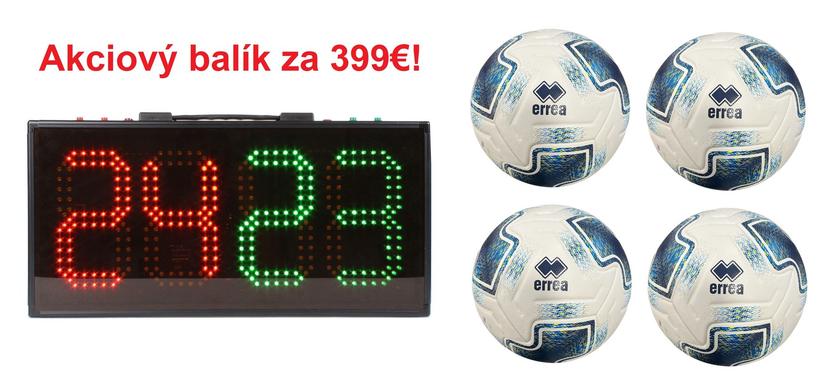 Akciový balík: 1ks elektronická striedacia tabuľa + 4ks futbalová lopta Errea New Gara - AB_EST_GARA