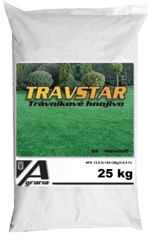 Hnojivo trávnikové NPK TRAVSTAR, AGRARIA 25 kg - 8588001196226