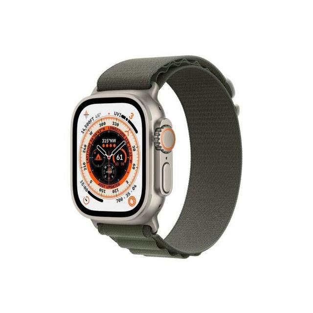 Apple Watch Ultra GPS + Cellular, 49mm titánové puzdro - zelený alpský ťah - MQFN3CS