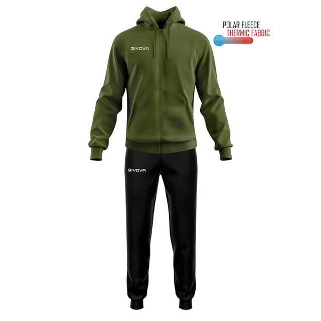 TUTA KING IN POLARFLEECE (SORRENTO) VERDE MILITARE/NERO - TR038-5110-L