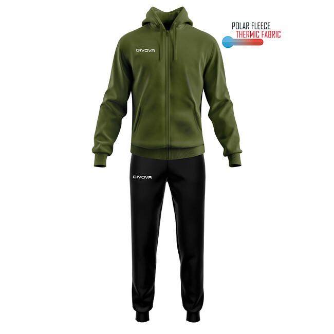 TUTA KING IN POLARFLEECE (SORRENTO) VERDE MILITARE/NERO - TR038-5110-L