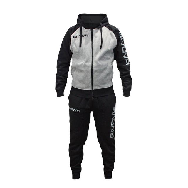TUTA SUPER KING FELPA GRIGIO MELANGE CHIARO/NERO - LF33-4310-XL