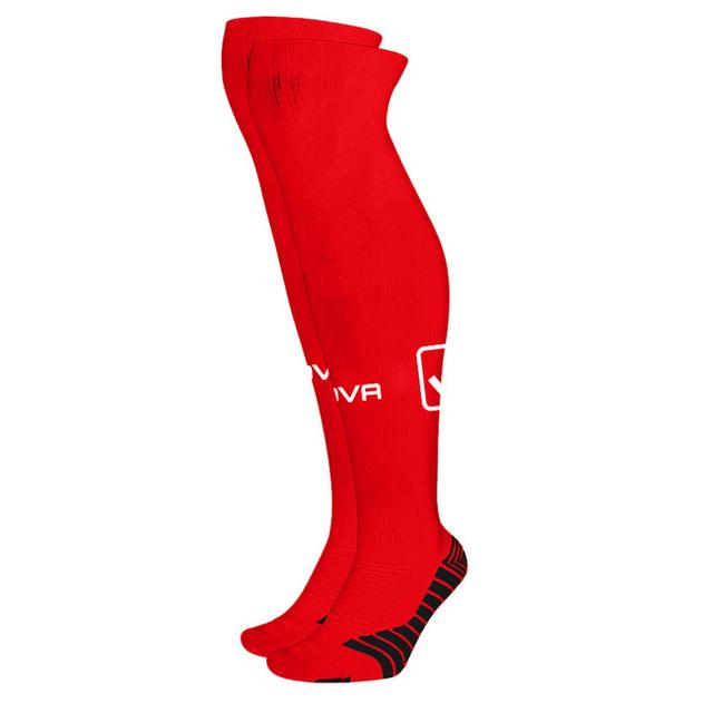 CALZA CALCIO ALTA ROSSO/BIANCO - C031-1203-SENIOR