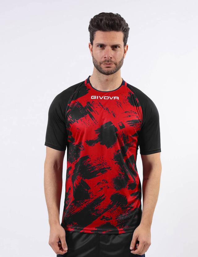 SHIRT ART INTERLOCK M/C ROSSO/NERO - MAC05-1210-2XL