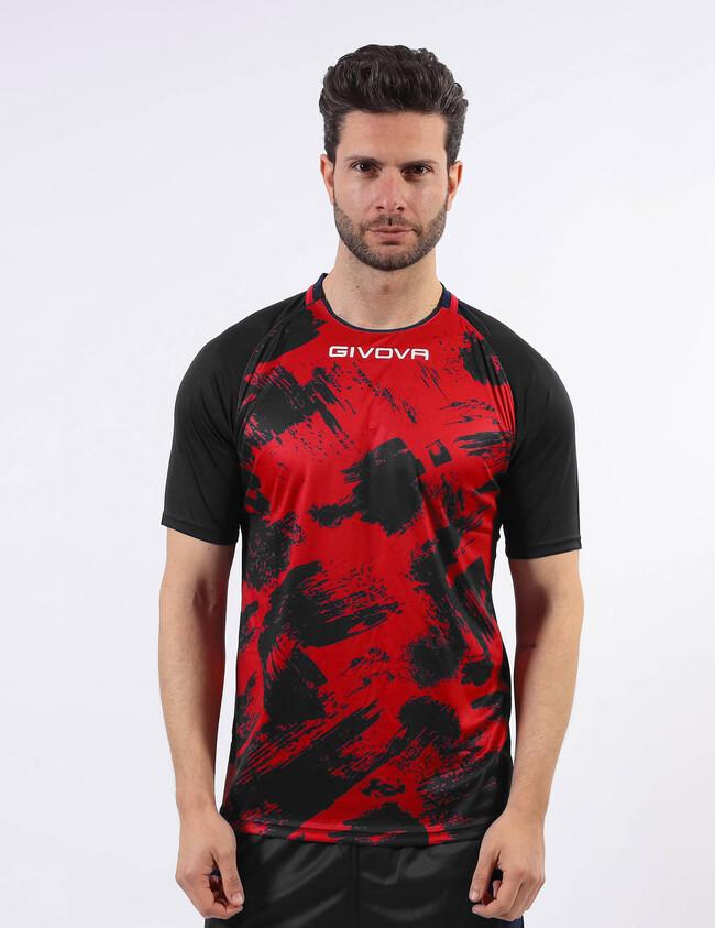 SHIRT ART INTERLOCK M/C ROSSO/NERO - MAC05-1210-2XL